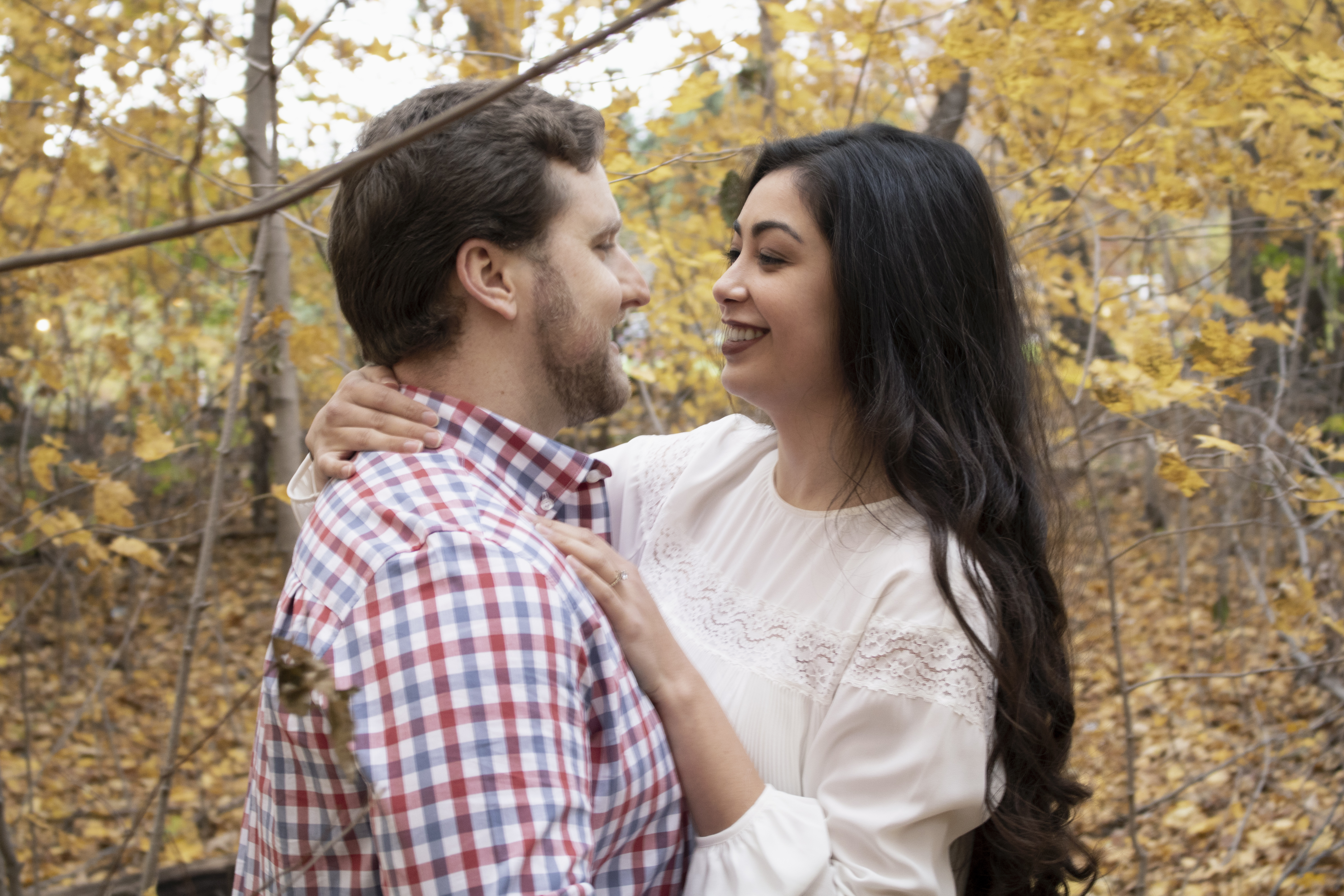 man and woman in park